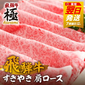 【ふるさと納税】≪限定受付中!! 特別内容量≫ 飛騨牛 肩ロース すき焼き用 300g ～ 800g (選べる内容量) 贈答 ギフト 飛騨牛 すきやき 鍋 牛肉 国産和牛 肉 すぐ発送 or 12月発送 お歳暮 お肉 岐阜県 飛騨市 20000円 30000円 50000円 500g [C0006x D0017x F0007x]