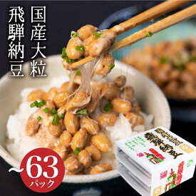 【ふるさと納税】《5000円～選べる内容量》飛騨納豆 国産大豆 納豆 大粒 15個 / 24個 / 63個/ 橋本商店 なっとう ナットウ 高級納豆 大豆 大容量 個包装 老舗 発酵 腸内環境 健康 日用 冷蔵 冷蔵配送 ギフト 朝食 [Q071] 5000円 ちょうど 5千円 10000円 1万円《hida0307》