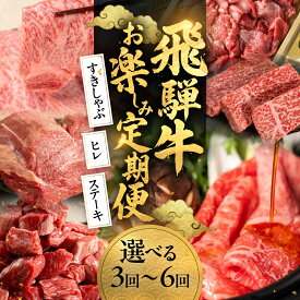 【ふるさと納税】飛騨牛お楽しみ定期便 3〜6回お届け こま切れ ヒレ ステーキ カレー肉 カルビ 焼肉 すき焼き しゃぶしゃぶ 牛肉 和牛 黒毛和牛 肉 国産 ギフト 贈り物 赤身牛肉 赤身肉 スキヤキ 飛騨市 冷凍発送 赤身ももスライス 訳あり ヒレ肉 赤身ステーキ [Q3045]