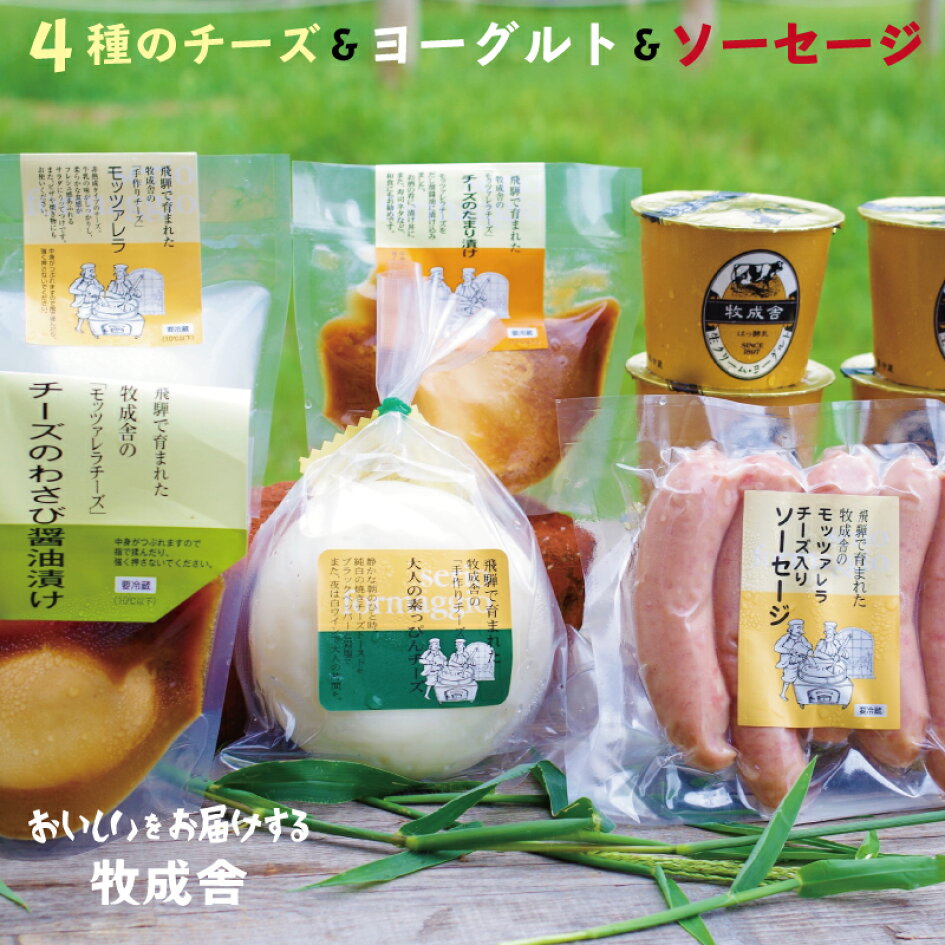 【楽天市場】【ふるさと納税】<牧成舎・ふるさと納税限定>飛騨のチーズ&ソーセージ&ヨーグルトセット 詰め合わせ 限定販売 冷蔵 冷蔵保存 冷凍 モッツァレラチーズ カプレーゼ 豚肉 熟成 濃厚 おつまみ バーベキュー プレゼント 生乳100% 個包装 日時 ... 【楽天市場】【ふるさと納税】<牧成舎・ふるさと納税限定>飛騨のチーズ&ソーセージ&ヨーグルトセット 詰め合わせ 限定販売 冷蔵 冷蔵保存 冷凍 モッツァレラチーズ カプレーゼ 豚肉 熟成 濃厚 おつまみ バーベキュー プレゼント 生乳100% 個包装 日時 ...