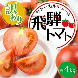 【ふるさと納税】【訳あり】飛騨トマト　約4kg 5月下旬～11月にかけて順次発送 とまと トマト 麗月 訳あり 不揃い 傷 キズ 玉数・大きさおまかせ 15～28玉 サトーカルチャー [Q1387_24] 8000円 8千円 《hida0307》