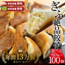 【ふるさと納税】【国産】生餃子 選べる 60個 (30個×2袋) or 100個（50個×2袋） 大容量 冷凍 野菜 ぎょうざ ギョウザ 豚 肉 玉ねぎ 岐阜県産 お取り寄せ グルメ 惣菜 人気 おすすめ 岐阜夢餃子製作所 [0318] 10000円 1万円 一万円 20000円 2万円