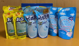 【ふるさと納税】［生活応援］ 日用品セットD｜お掃除 ＋ ハンドソープセット 6個 お風呂 掃除用洗剤 トイレ 用洗剤 ハンドソープ 手洗い 生活 日用品 [mt1666] そうじ 必需品 日用消耗品 洗剤 三伊吹 本巣市 5000円 5千円