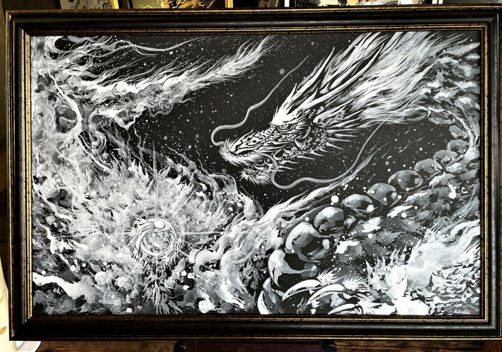 楽天市場】【ふるさと納税】現代水墨画家 白道 「白龍」｜絵画 アート 