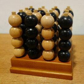 【ふるさと納税】郡上八幡の本格的な立体四目並べ（郡上の木のおもちゃ） / おもちゃ 木工 木製品 知育玩具 卓上 空間把握 3D 木製 天然素材 学習玩具 知育パズル 小学生 プレゼント ギフト レトロ 野首木工所 15000円