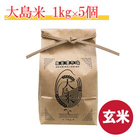 【ふるさと納税】「玄米」大島米1kg×5袋