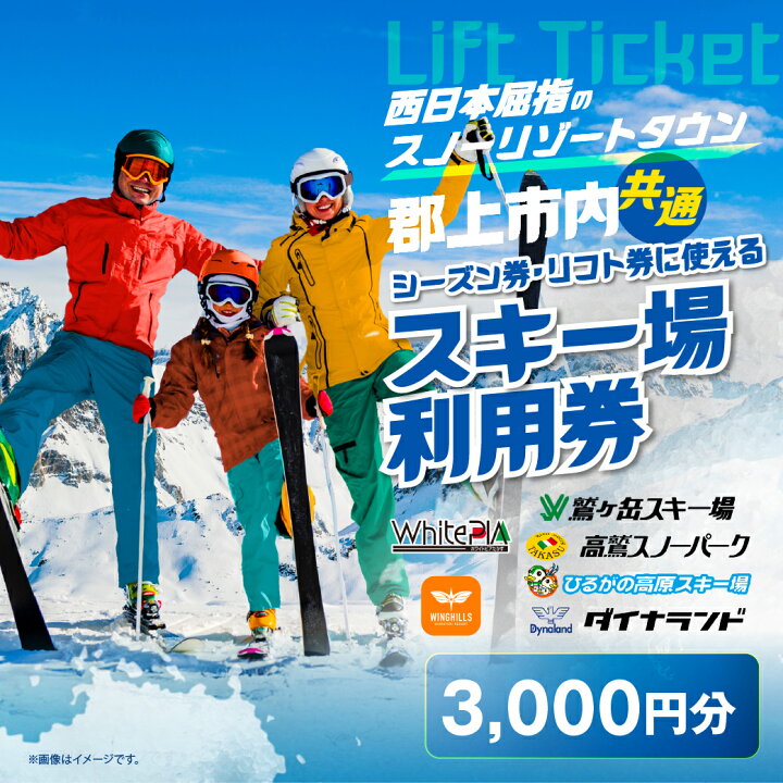 楽天市場】【ふるさと納税】岐阜県郡上市 市内スキー場利用券 3000円分 