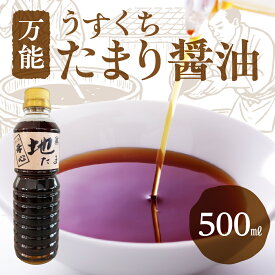 【ふるさと納税】醤油 うすくち母心地たまり 500ml 1本 しょうゆ 薄口醤油 ペットボトル / 食品 調味料 セット 詰め合わせ[G0147]