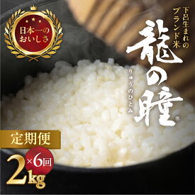 【ふるさと納税】新米受付 【2025年産米】【定期便】2kg × 6回 飛騨産・龍の瞳（いのちの壱）株式会社龍の瞳直送 精米 お米 新米 2025年 りゅうのひとみ 下呂温泉 毎月 12kg 定期 ギフト 贈り物 高級 岐阜県 下呂市 6ヶ月 米 ご飯 白米 農家直送 送料無料 令和7年 2025年