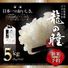 【ふるさと納税】【2023年産米】】5kg×1 飛騨産・龍の瞳（いのちの壱）株式会社龍の瞳直送 米 令和5年産 精米 5キロ ブランド米 りゅうのひとみ 下呂温泉 高級 ギフト 人気 贈り物 24000円 岐阜県 下呂市