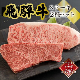 【ふるさと納税】飛騨牛ステーキ2種セット（サーロイン250g、イチボ200g）飛騨牛　ステーキ 人気 赤身 霜降り 食べ比べ 飛騨牛 牛 牛肉 黒毛和牛 下呂温泉 下呂市 贈答 高級 国産和牛 31000円