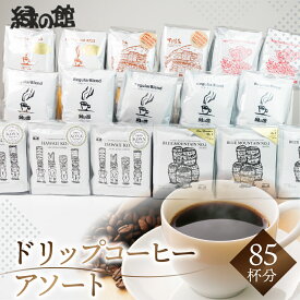 【ふるさと納税】ドリップコーヒーアソート 85杯分 珈琲 コーヒー ドリップ ギフト 贈り物 自家焙煎　緑の館 57000円 岐阜県 下呂市