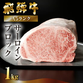 【ふるさと納税】【最高級】飛騨牛A5ランク サーロインブロック 1kg（真空冷蔵） 贈答 ギフト 牛肉 牛 サーロイン ステーキ 飛騨牛 下呂市 ブランド牛