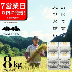 【ふるさと納税】《令和7年産》山仙 (いのちの壱) 8kg ( 2kg × 4袋 ) すがたらいす すぐ発送 即納 すぐ届く 下呂市 金山産 8キロ 米 お米 精米 白米 いのちのいち やません ご飯 ごはん 農家直送 送料無料 令和7年 約 農家直送 2025年 2025年産