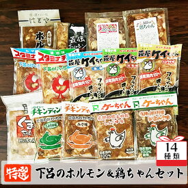 【ふるさと納税】やましげ特撰「下呂のホルモン・鶏ちゃんセット」14種類 （14袋）冷凍配送 けいちゃん 鶏ちゃん ホルモン 贈り物 食べ比べ ギフト 下呂 下呂温泉 おすすめ アウトドア 味付け 焼くだけ 鶏肉料理 おかず 惣菜 時短 簡単料理 岐阜県 下呂市