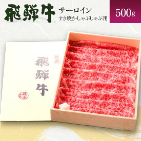 【ふるさと納税】岐阜県海津市産 飛騨牛サーロイン すき焼き・しゃぶしゃぶ用500g