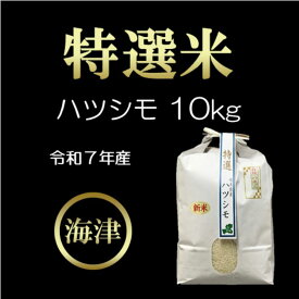 【ふるさと納税】【オンライン決済限定】【令和7年度産/白米】特選米ハツシモ (10kg)　お届け：2026年10月31日まで