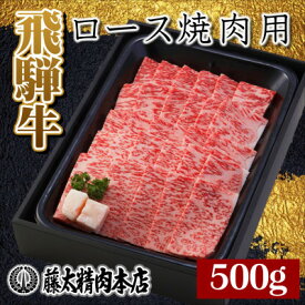 【ふるさと納税】【飛騨牛】ロース焼肉500g 岐阜県産 黒毛和牛 BBQ 贈り物にも【配送不可地域：離島】【1046749】