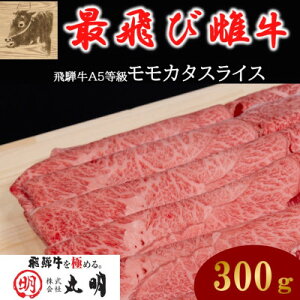 【ふるさと納税】【最飛び雌牛】飛騨牛A5等級モモカタスライス 300g【配送不可地域:離島】【1520139】