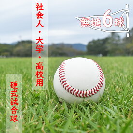 【ふるさと納税】BO-1 社会人・大学・高校用硬式試合球 （無地・6球）