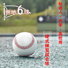 【ふるさと納税】BO-3 社会人・大学・高校用硬式練習試合球 （無地・6球）
