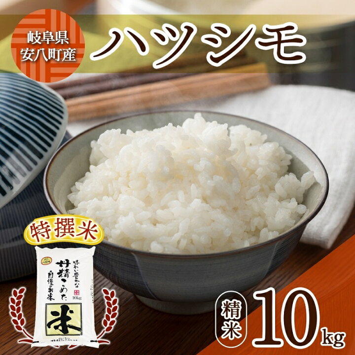 楽天市場】【ふるさと納税】R6年産 特選米 ハツシモ 精米 10kg ×1袋 お 