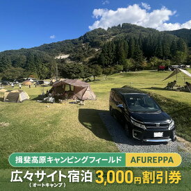 【ふるさと納税】広々サイト(オートキャンプ)宿泊3,000円割引券 揖斐高原キャンピングフィールド AFUREPPA 宿泊 割引券 岐阜 揖斐川町