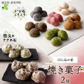 【ふるさと納税】焼き菓子 2種 セット いび石ころころ 6種 7袋 悠久のさざれ石 2種 2袋 焼き菓子 お菓子 スイーツ クッキー メレンゲ 手土産 ご褒美 プレゼント 個包装 みわ屋 送料無料 岐阜県 揖斐川町