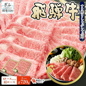 【ふるさと納税】飛騨牛 ロース 肩ロース スライス すき焼き しゃぶしゃぶ用 計720g 360g×2パック 養老ミート 贅沢 霜降り サシ 和牛 黒毛和牛 ブランド 牛肉 肉 赤身 スライス 上質 特別 ギフト 贈り物 送料無料 冷凍 岐阜県 揖斐川町