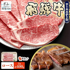【ふるさと納税】飛騨牛 ロースステーキ 200g×2枚 計400g 霜降り サシ 和牛 ステーキ肉 黒毛和牛 ブランド 牛肉 肉 肉汁 旨味 上質 特別 国産牛 国産ギフト 贈り物 送料無料 冷凍 グルメ お取り寄せ 養老ミート 岐阜県 揖斐川町
