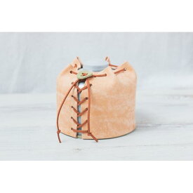 【ふるさと納税】ODガス缶250G レザーカバー：キャメル　【本革　タンニンなめし　イタリアンレザー】