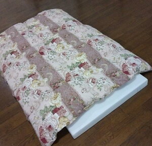 【ふるさと納税】羽毛布団 シングル掛 ホワイトダックダウン90% たっぷり1.5キログラム使用(バラピンク)