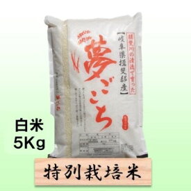 【ふるさと納税】特別栽培米★白米5kg 【夢ごこち】 お米 ブランド米 銘柄米 精米 ご飯 おにぎり モッチリ 甘い 低アミロース米 　お届け：2025年10月下旬～2026年8月末日