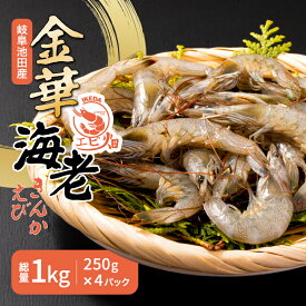 【ふるさと納税】岐阜県池田町産 金華海老 250g×4パック 計1kg 海老 エビ えび 【配送不可：離島】