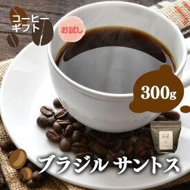 【ふるさと納税】岐阜県北方町産 【お試し】ブラジルサントス コーヒー 豆 300g