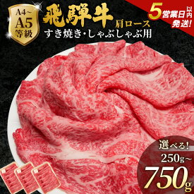 【ふるさと納税】【発送時期が選べる】飛騨牛 A4~A5等級 肩ローススライス 250g 500g 750g 岐阜県産 A4 A5 すき焼き しゃぶしゃぶ 鍋 黒毛和牛 肩ロース ロース カタロース スライス 霜降り 牛肉 牛 国産 お取り寄せ ごちそう 自宅用 和牛 大容量 小分け 最短発送 肉のひぐち
