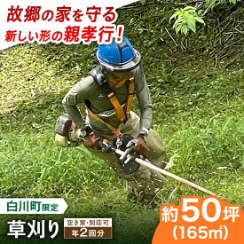 【ふるさと納税】【実家サポート】 草刈り 年2回 白川町 / 一般社団法人白川町シルバー人材センター 実家見守り 代行サービス 代行 草刈り[AWCA002]