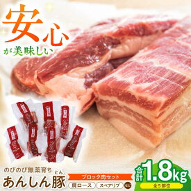 【ふるさと納税】 あんしん豚 ブロックセット 1.8kg 豚肉 ロース モモ カタ 国産 白川町 / 藤井ファーム[AWAF008] 小分け 小分けパック ブロック ブロック肉 せっと 安心 安心豚 おいしい 美味しい セット 冷凍 リピート 薄切り 厚切り しゃぶしゃぶ すき焼 バーベキュー