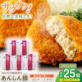 【ふるさと納税】【6回定期便】あんしん豚 コロッケ・メンチカツセット 豚肉 ロース 国産 白川町 / 藤井ファーム[AWAF023]