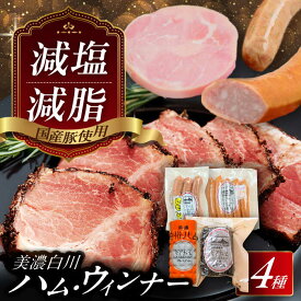 【ふるさと納税】美濃白川ハム 4種セット（プレスハム・パストラミハム・ウインナー・レモンウインナー）ハム はむ ウインナー ういんなー ウィンナー うぃんなー ウインナー3本 詰め合わせ ハム詰め合わせ 白川町 / 白川町農業開発[AWAH004]