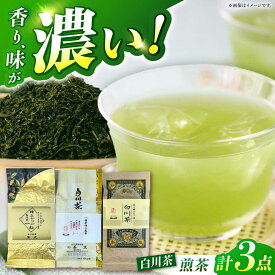 【ふるさと納税】茶文の白川茶 3種セット （一番茶特上煎茶/特上かりがね/正喜撰） 各100g 白川町 / 茶文 白川 白川茶 緑茶 茶葉 お茶[AWBU003]