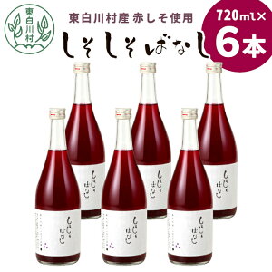 【ふるさと納税】東白川村産赤しそ使用! しそしそばなし 6本 720ml しそジュース 紫蘇 赤しそ 紫蘇ジュース ジュース 飲料 飲み物 赤しそ 赤紫蘇 つちのこの村 16000円 【発送月選べる】