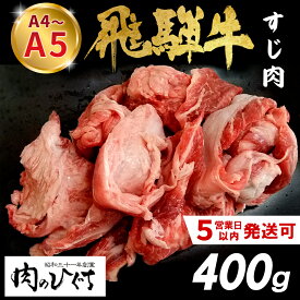 【ふるさと納税】 飛騨牛 すじ肉 400g A5 A4 国産 牛 冷凍 和牛 牛肉 スジ すじ 牛すじ 牛すじ肉 煮込み用 煮込み料理 煮込み 豪華 ギフト 贈答 にく お肉 肉 東白川村 岐阜 飛騨 贅沢 霜降り 肉のひぐち ふるさと納税 最速発送 数量限定 6000円