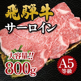 【ふるさと納税】飛騨牛　A5等級　大容量　「肉のキング」特選飛騨牛ステーキ用（サーロイン800g）
