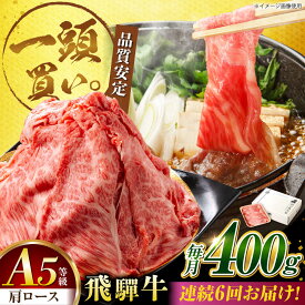 【ふるさと納税】【6回定期便】飛騨牛肩ロース 400g×1パック すき焼きしゃぶしゃぶ用肉 / すき焼き しゃぶしゃぶ 牛肉 / 御嵩町 / 馬力家[AVBO031]