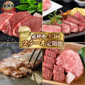 【ふるさと納税】 《定期便》飛騨牛 ステーキ 全3回 お届け 定期便 肉づくし 白川郷 ステーキ づくし もも肉 希少部位 ヒレ カイノミ サーロイン 食べ比べ 85000円 国産 黒毛和牛 牛 牛肉 A4 赤身 霜降り 岐阜県 白川村 JAひだ [S485]