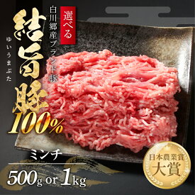 【ふるさと納税】【2026年以降発送】 選べる 結旨豚 ミンチ 500g or 1kg （500g×2） 冷凍真空パック | 肉 お肉 豚肉 国産 鍋 お鍋 白川郷 岐阜県 白川村 ブランド豚 人気 おすすめ ギフト 飛騨高山ミート 6000円 〜 [MS029]