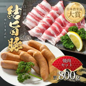 【ふるさと納税】 結旨豚 焼肉 セット バラ焼肉 500g ソーセージ 300g 計800g 冷凍真空パック | 肉 お肉 豚肉 国産 食べ比べ 白川郷 岐阜県 白川村 ブランド豚 人気 おすすめ ギフト 飛騨高山ミート 11000円 [MS023]