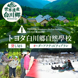 【ふるさと納税】トヨタ白川郷自然學校 ホテル 一棟貸　貸し切り 白川郷体験付き 1泊2食付き アクティビティ 自然 旅行 世界遺産 観光地応援 雪　アクティビティ [S971]