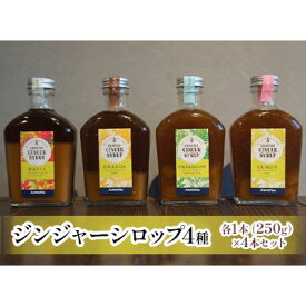 【ふるさと納税】ジンジャーシロップ4種セット◇ | 飲料・ドリンク・ジンジャーシロップ・生姜・シロップ